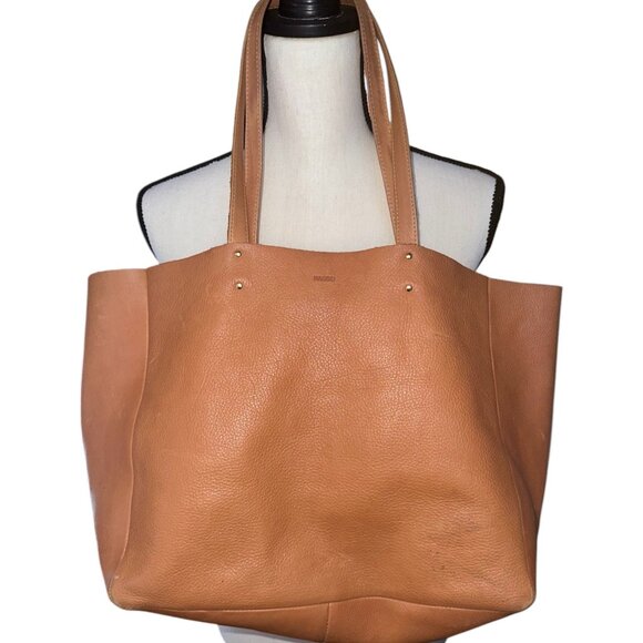 BAGGU Leather Tote - Picture 1 of 8